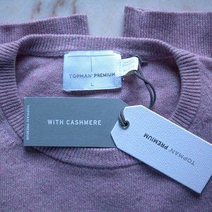 Topman Premium Sweater with cashmere - pale pink